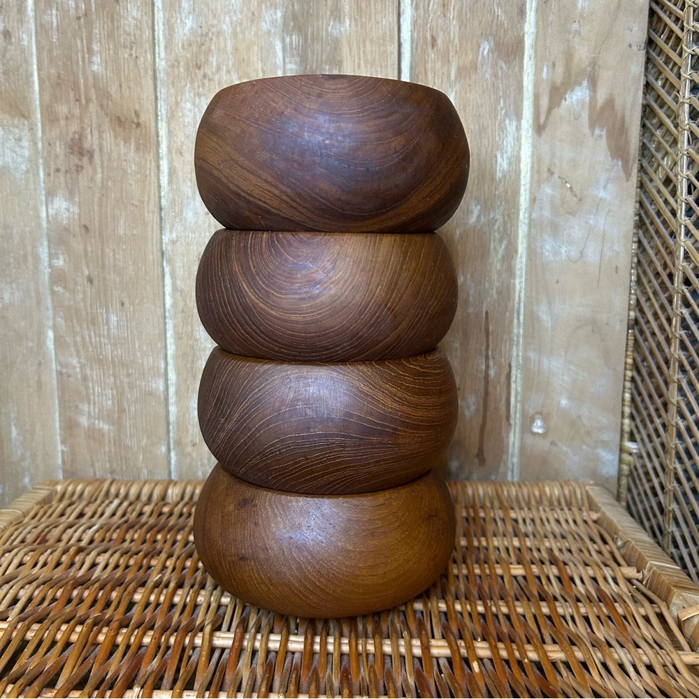 Vintage MCM Goodwood Teak salad bowls set of 4